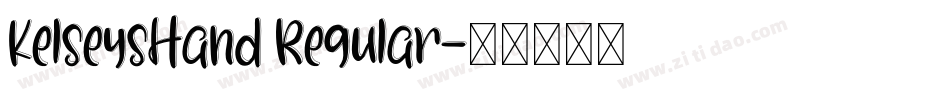 KelseysHand Regular字体转换
